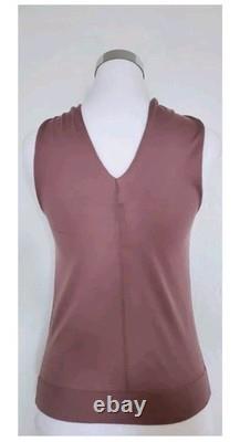 Ralph Lauren Purple Label Knit Top Sleeveless Criss-Cross Soft Size XS 0-2 NEW
