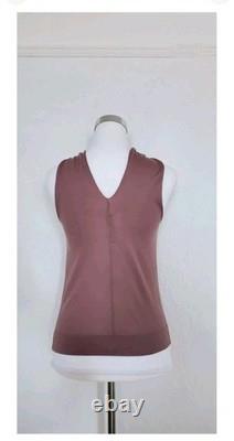 Ralph Lauren Purple Label Knit Top Sleeveless Criss-Cross Soft Size XS 0-2 NEW