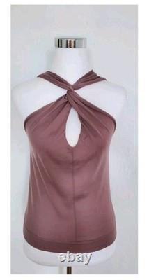 Ralph Lauren Purple Label Knit Top Sleeveless Criss-Cross Soft Size XS 0-2 NEW