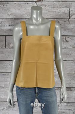 Ralph Lauren Purple Label Leather Sleeveless Top Shirt New $1498