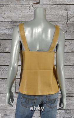 Ralph Lauren Purple Label Leather Sleeveless Top Shirt New $1498