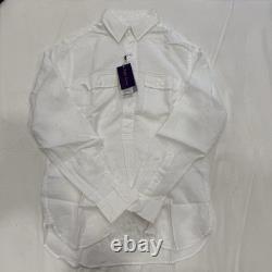 Ralph Lauren Purple Label Linen 1/2 Button Dress Shirt Size S NWT & Receipt $395