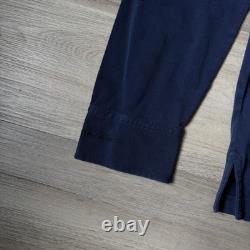 Ralph Lauren Purple Label Long Sleeve Polo Pocket Navy Size L Button Shirt New