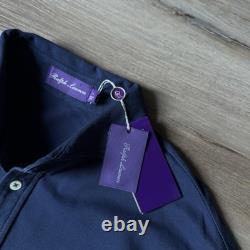 Ralph Lauren Purple Label Long Sleeve Polo Pocket Navy Size L Button Shirt New