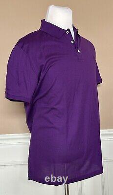 Ralph Lauren Purple Label Men's Purple Cotton Polo Shirt Small Italy NWT $395