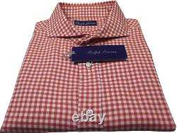 Ralph Lauren Purple Label Mens Gingham Checks Italian Casual Shirt XL NWT NEW