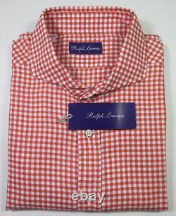 Ralph Lauren Purple Label Mens Gingham Checks Italian Casual Shirt XL NWT NEW