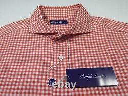 Ralph Lauren Purple Label Mens Gingham Checks Italian Casual Shirt XL NWT NEW