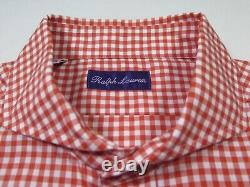 Ralph Lauren Purple Label Mens Gingham Checks Italian Casual Shirt XL NWT NEW