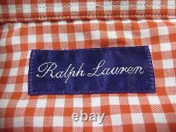 Ralph Lauren Purple Label Mens Gingham Checks Italian Casual Shirt XL NWT NEW