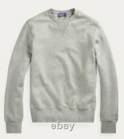 Ralph Lauren Purple Label Mens Grey Fleece Crewneck Sweatshirt Sweater NWT