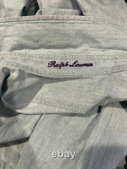 Ralph Lauren Purple Label Mens Keaton Indigo Chambray Shirt, NWT