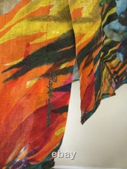 Ralph Lauren Purple Label New Floral Hawaiian Shirt Long Sleeve Linen Multicolor
