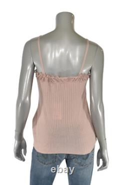 Ralph Lauren Purple Label Peach Cashmere Silk Ruffle Cami Tank Top New $798