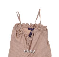 Ralph Lauren Purple Label Peach Cashmere Silk Ruffle Cami Tank Top New $798