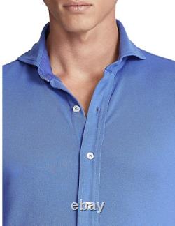 Ralph Lauren Purple Label Pique Keaton Collar Long Sleeve Polo Shirt Sweater NWT