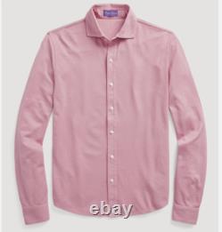 Ralph Lauren Purple Label Pique Keaton Long Sleeve Button Polo Shirt Sweater New