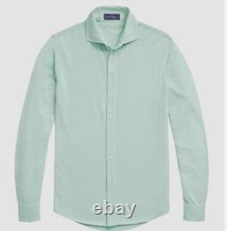 Ralph Lauren Purple Label Pique Keaton Long Sleeve Button Polo Shirt Sweater New