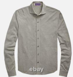 Ralph Lauren Purple Label Pique Keaton Long Sleeve Button Polo Shirt Sweater New