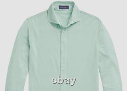 Ralph Lauren Purple Label Pique Keaton Long Sleeve Button Polo Shirt Sweater New