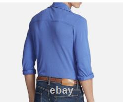 Ralph Lauren Purple Label Pique Keaton Long Sleeve Button Polo Shirt Sweater New