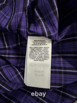 Ralph Lauren Purple Label Plaid Twill Shirt L Purple, Black & White L/S $495