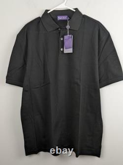 Ralph Lauren Purple Label Polo Shirt Men's XL Black Italy 100% Cotton NWT