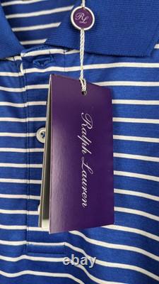 Ralph Lauren Purple Label Polo Shirt XXL Blue/White Stripe NWT Italy RN 41381