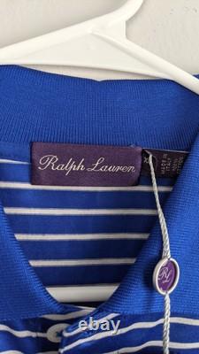Ralph Lauren Purple Label Polo Shirt XXL Blue/White Stripe NWT Italy RN 41381