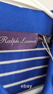 Ralph Lauren Purple Label Polo Shirt XXL Blue/White Stripe NWT Italy RN 41381