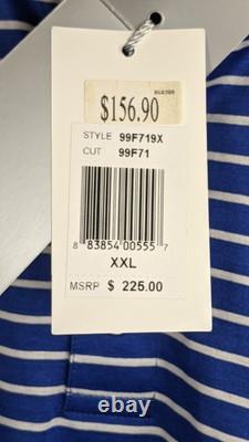 Ralph Lauren Purple Label Polo Shirt XXL Blue/White Stripe NWT Italy RN 41381