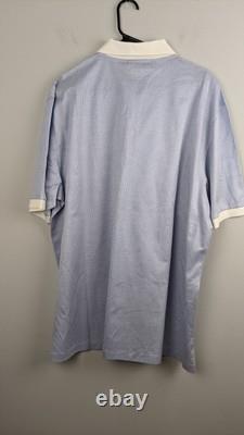 Ralph Lauren Purple Label Polo XXL Blue Check 100% Cotton Made in Italy NWT