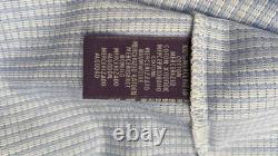 Ralph Lauren Purple Label Polo XXL Blue Check 100% Cotton Made in Italy NWT