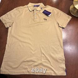 Ralph Lauren Purple Label Pony Equestrian Standing Horse Wool Pique Polo Size L