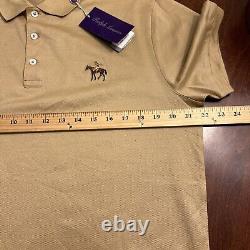 Ralph Lauren Purple Label Pony Equestrian Standing Horse Wool Pique Polo Size L