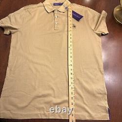 Ralph Lauren Purple Label Pony Equestrian Standing Horse Wool Pique Polo Size L