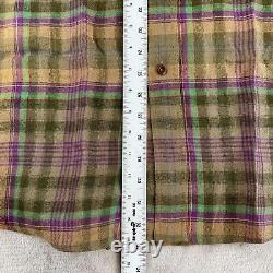 Ralph Lauren Purple Label Shirt Men 2XL Farm Olive Plaid 100% Linen LS NWT $595