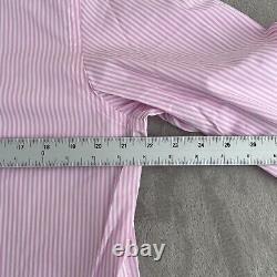 Ralph Lauren Purple Label Shirt Men Large Pink Bengal Stripe Poplin NWT $450