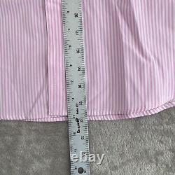 Ralph Lauren Purple Label Shirt Men Large Pink Bengal Stripe Poplin NWT $450