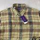 Ralph Lauren Purple Label Shirt Men Xl Khaki Multi Plaid 100% Linen Nwt $595