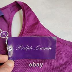 Ralph Lauren Purple Label Top XS Jersey Silk Stretch Mulberry Quiet Luxury New