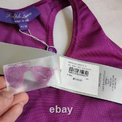 Ralph Lauren Purple Label Top XS Jersey Silk Stretch Mulberry Quiet Luxury New