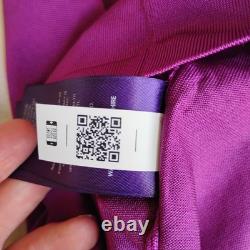 Ralph Lauren Purple Label Top XS Jersey Silk Stretch Mulberry Quiet Luxury New