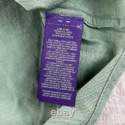 Ralph Lauren Purple Label Washed Pique Shirt Men 2XL Green Bay Designer NWT $395