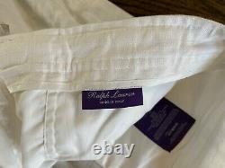 Ralph Lauren Purple Label White Linen Pants 36 Made in Italy NWT NEW POLO