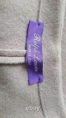 Ralph Lauren Purple Label Women's Wrap Top Taupe 75% Wool Size Small 4 NEW