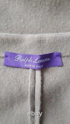 Ralph Lauren Purple Label Women's Wrap Top Taupe 75% Wool Size Small 4 NEW