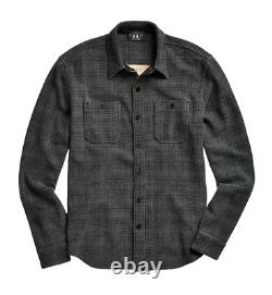 Ralph Lauren RRL Black Plaid Knit Ottoman Shirt Workshirt New