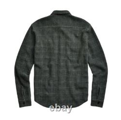 Ralph Lauren RRL Black Plaid Knit Ottoman Shirt Workshirt New