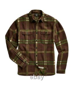 Ralph Lauren RRL Brown Plaid Jacquard 1880's Saddle Blanket Workshirt Shirt New